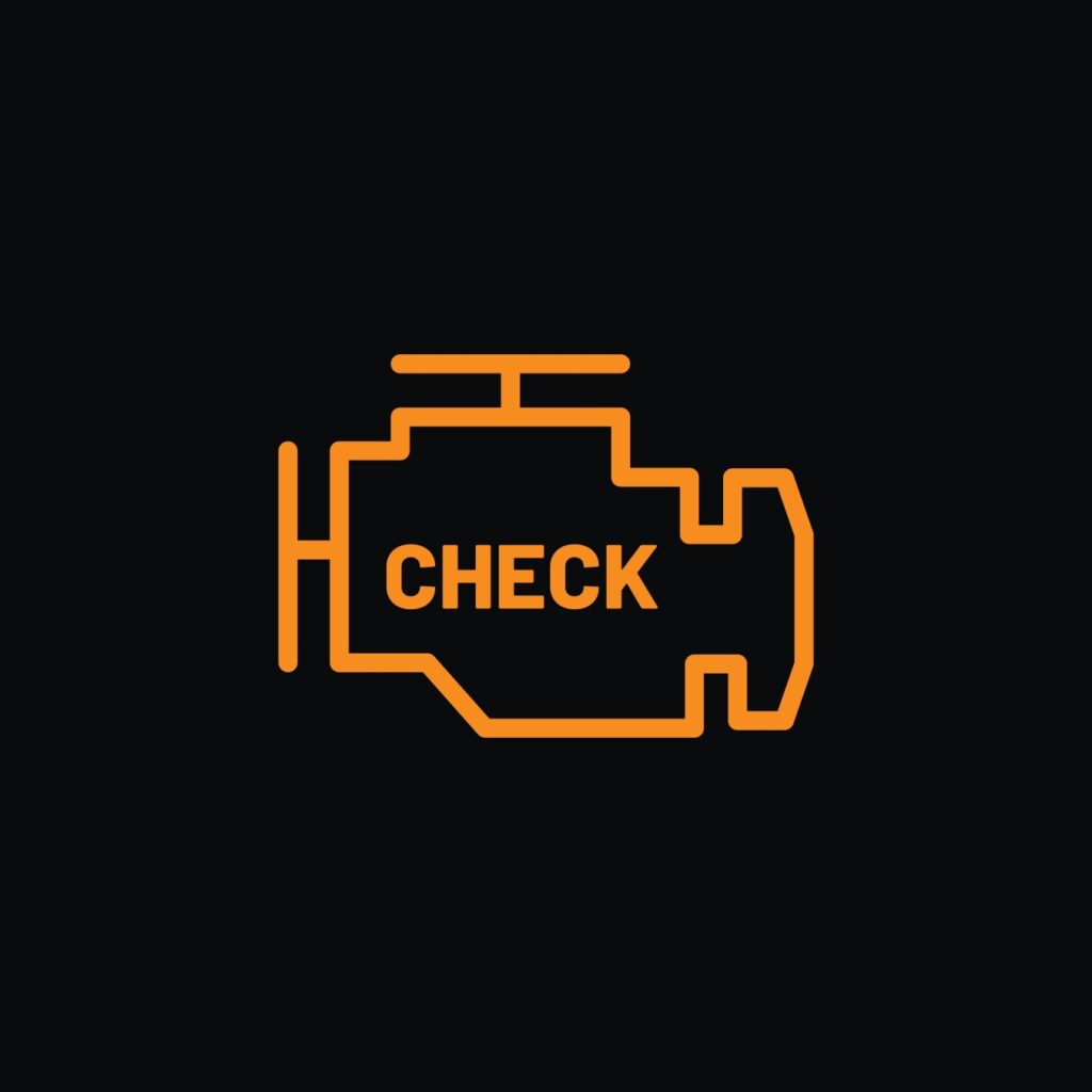 Check engine light icon. Vector illustration